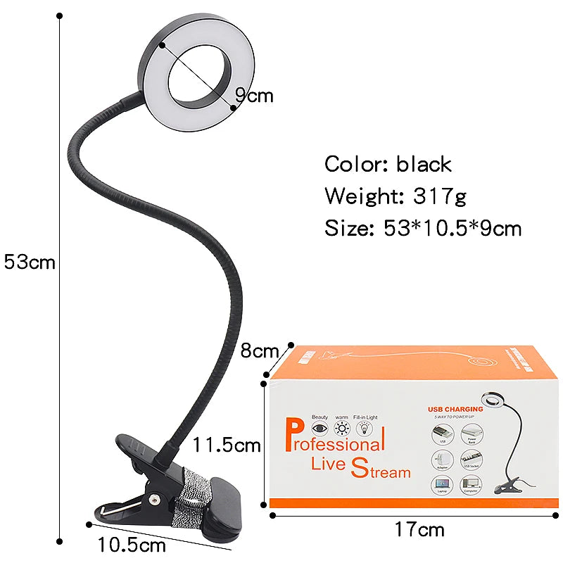 Lampe à cils lumière LED froide chaude bicolore lumière spéciale Salon de beauté